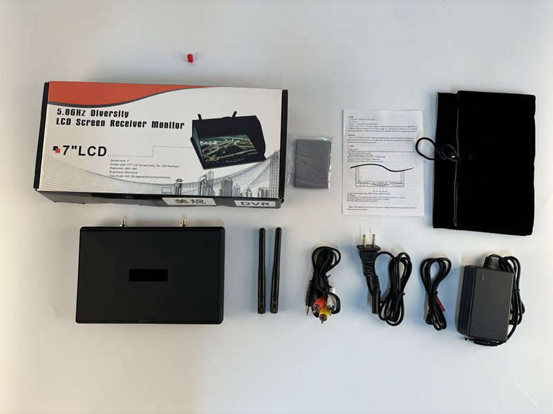 Drone Controller Screen - 5.8GHz FPV DVR LS5802D, 7인치 LCD