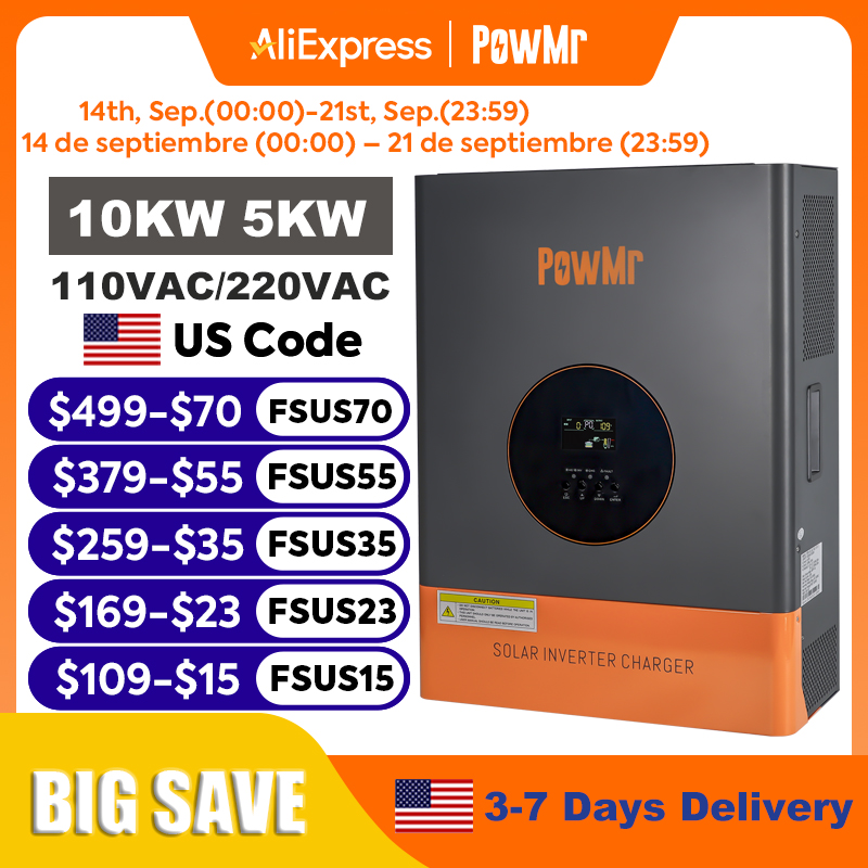 Drone Solar Charger - PowMr 10KW 5KW 분리형 인버터 48V