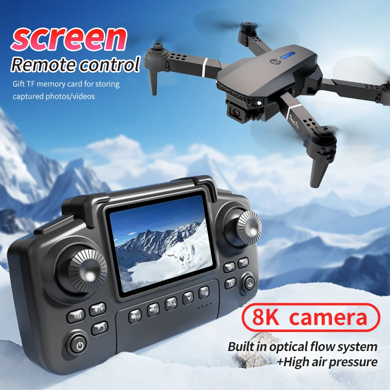 전문가용 E88 PRO 드론, 화면 탑재 8K HD 카 - Drone Controller Screen 리뷰 및 가격