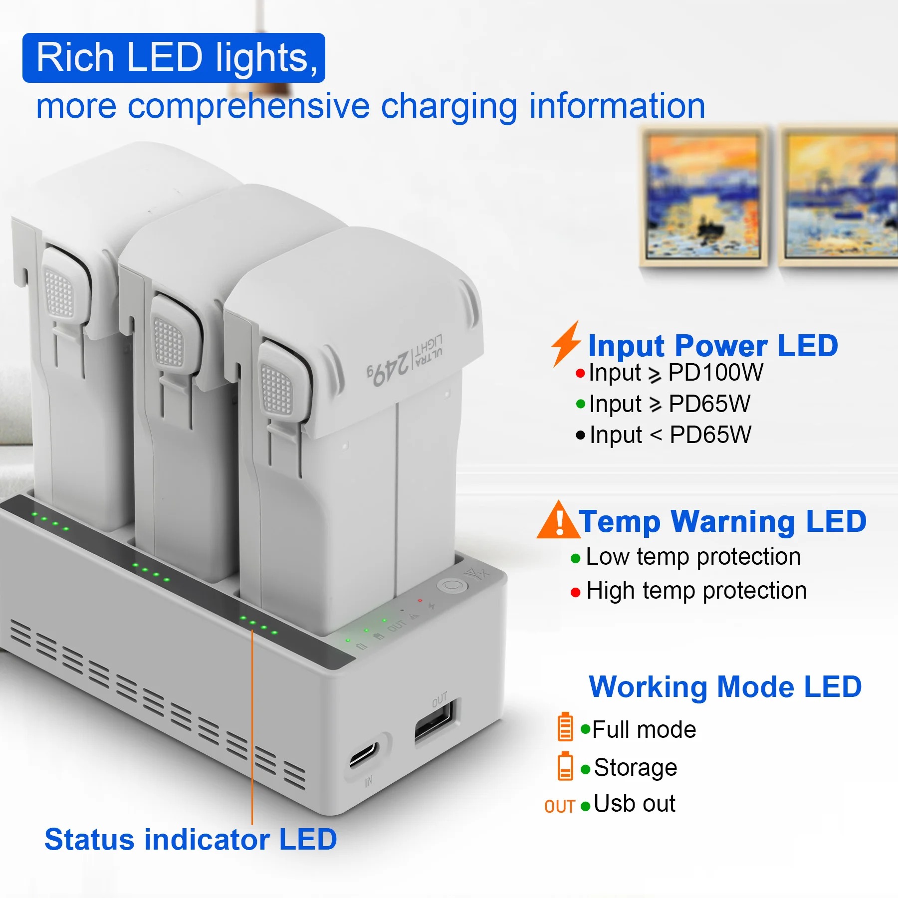 DJI LITO 1/X1 드론 배터리용 3방향 스마트  - Drone Power Bank 리뷰 및 가격